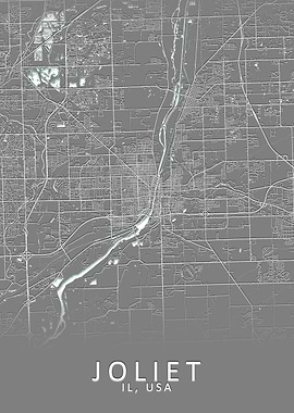 Joliet IL USA City Map