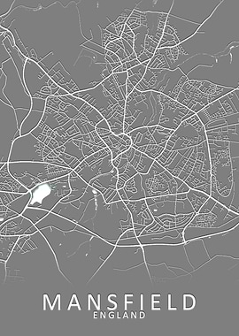 Mansfield England City Map