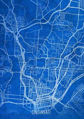 Cincinnati Ohio Street Map