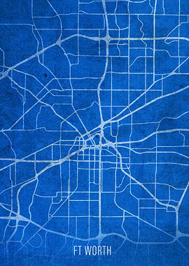 Ft Worth City Street Map
