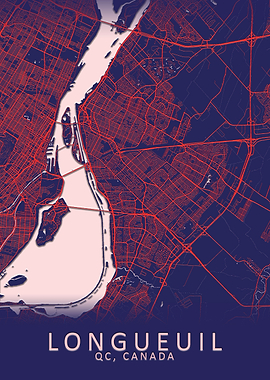 Longueuil Canada City Map