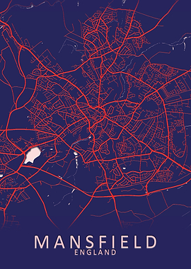 Mansfield England City Map