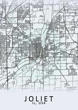 Joliet IL USA City Map