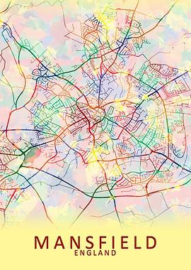 Mansfield England City Map