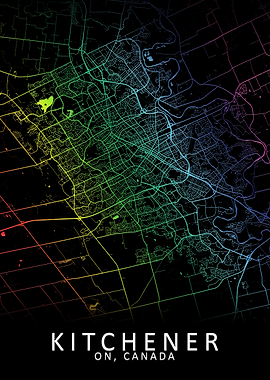 Kitchener Canada City Map
