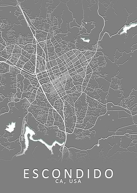 Escondido CA USA City Map
