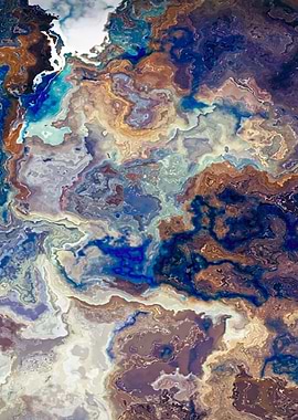 Ocean blue digital Marble