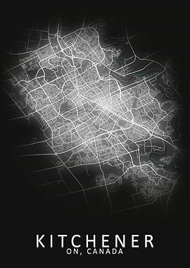 Kitchener Canada City Map