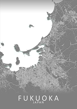 Fukuoka Japan City Map