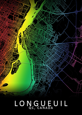 Longueuil Canada City Map