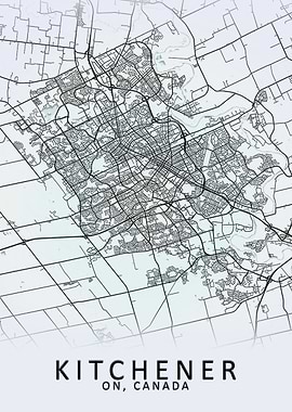 Kitchener Canada City Map