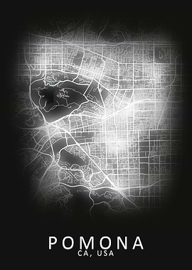 Pomona CA USA City Map