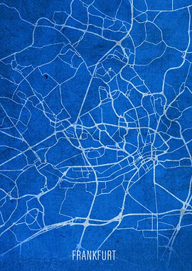 Frankfurt City Street Map
