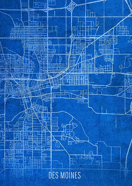 Des Moines City Street Map
