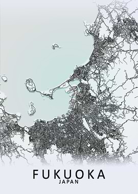 Fukuoka Japan City Map