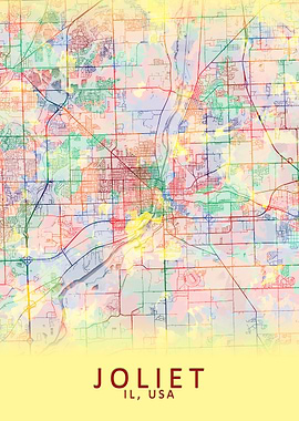 Joliet IL USA City Map