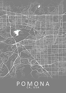 Pomona CA USA City Map