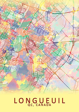 Longueuil Canada City Map