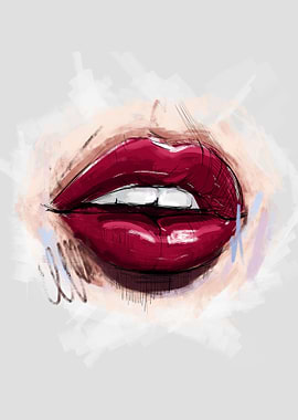 Lips fashion sketch