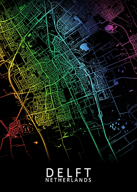 Delft Netherlands City Map