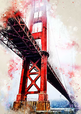 Golden Gate in Watercolor