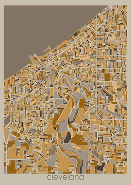 cleveland map retro 3