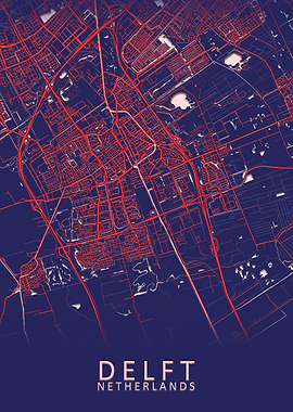 Delft Netherlands City Map