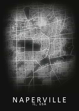 Naperville IL USA City Map