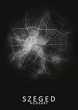 Szeged Hungary City Map
