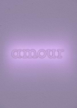 Amour Neon Poster