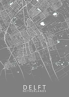Delft Netherlands City Map
