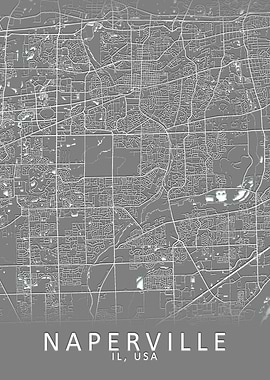 Naperville IL USA City Map