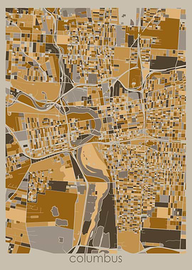 columbus map retro 3