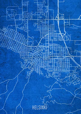 Helsinki City Streets Map