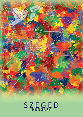 Szeged Hungary City Map