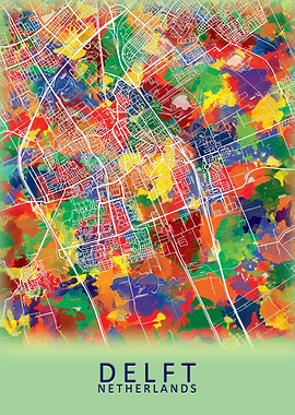 Delft Netherlands City Map