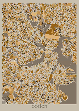 boston map retro 3