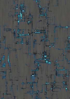 Blue Techno Wall