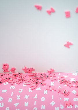 Pink alphabets