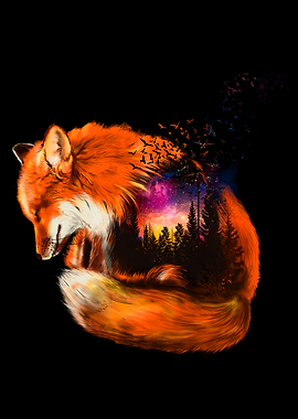 Fox Nature Painting Art
