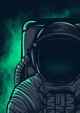 Green Astronaut Left