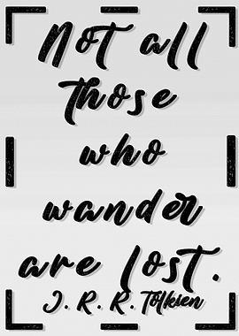 J R R Tolkien Quote Black