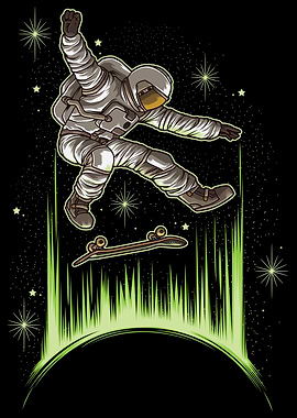 Astronaut on a Skateboard