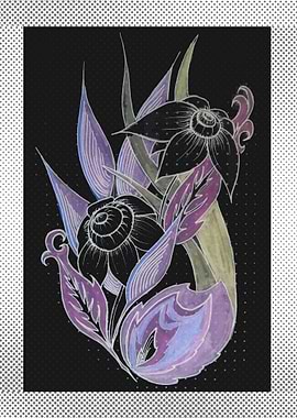 White Flower in Black