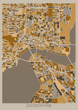 jacksonville map retro 3