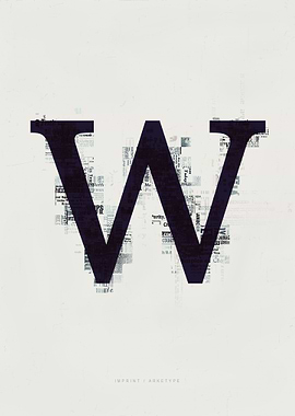 Imprint Letter W