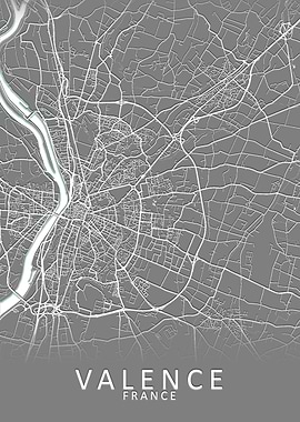 Valence France City Map