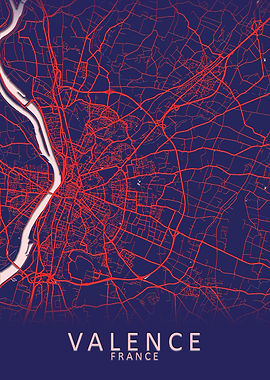 Valence France City Map