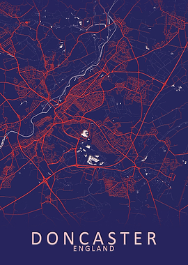 Doncaster England City Map
