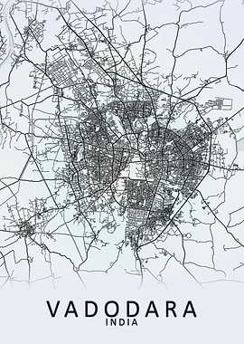 Vadodara India City Map